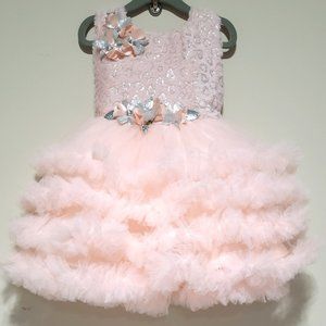 Peach color partywear